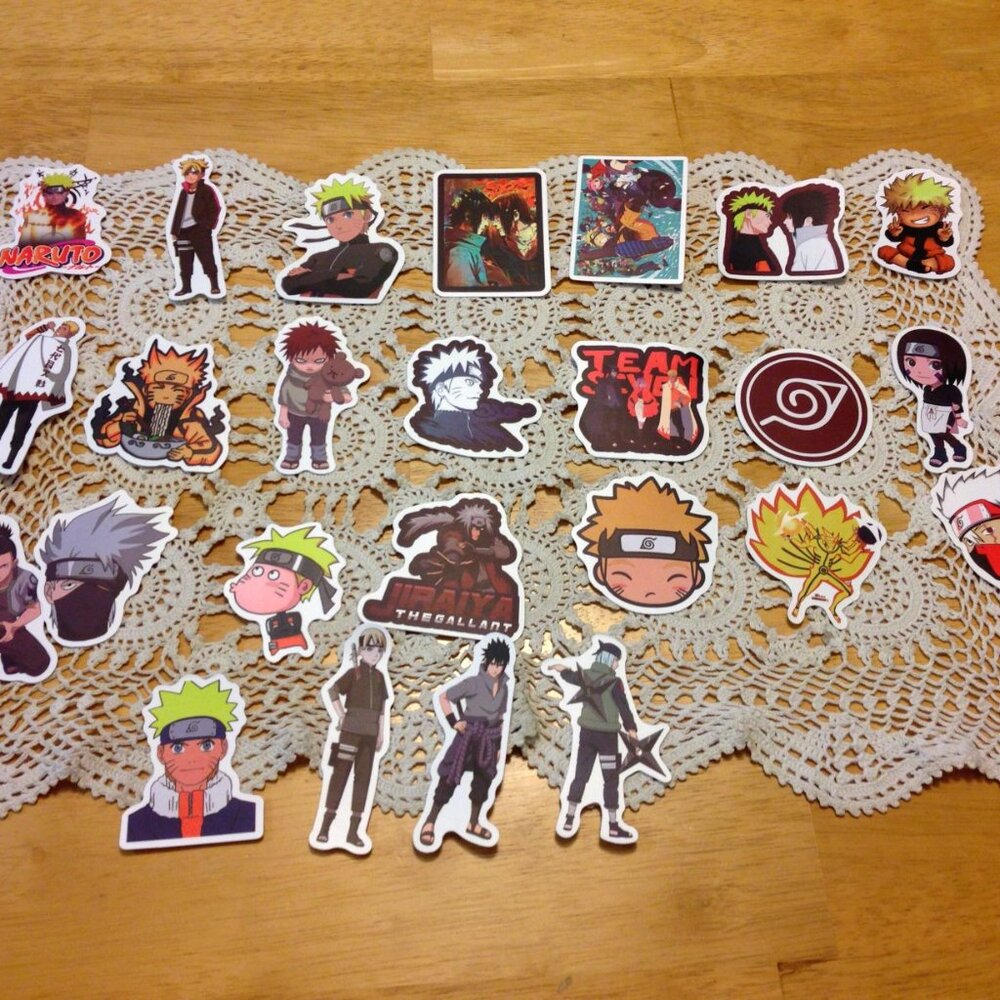 Anime stickers, Naruto, for computer, locker, skateboard, crafts, scrapbook